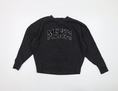 Next Petite Damen Pullover Sweatshirt schwarz XS