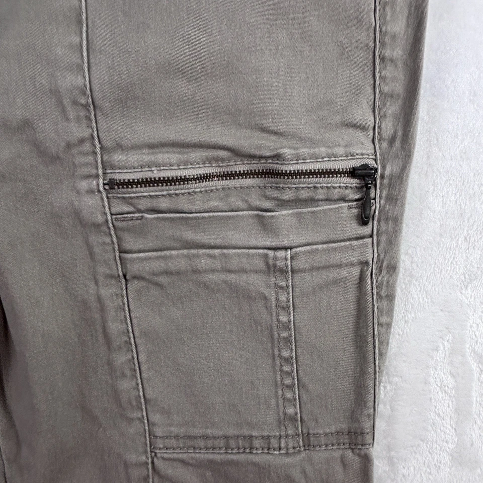 Pantalones cargo rectos de tiro medio Unionbay para mujer talla 11 tostados elásticos RN 60307 Foto 2 de 4