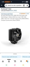Be Quiet! Dark Rock Slim 180w Tdp Cpu Cooler With Silent Wings 3 120mm Pwm Fan