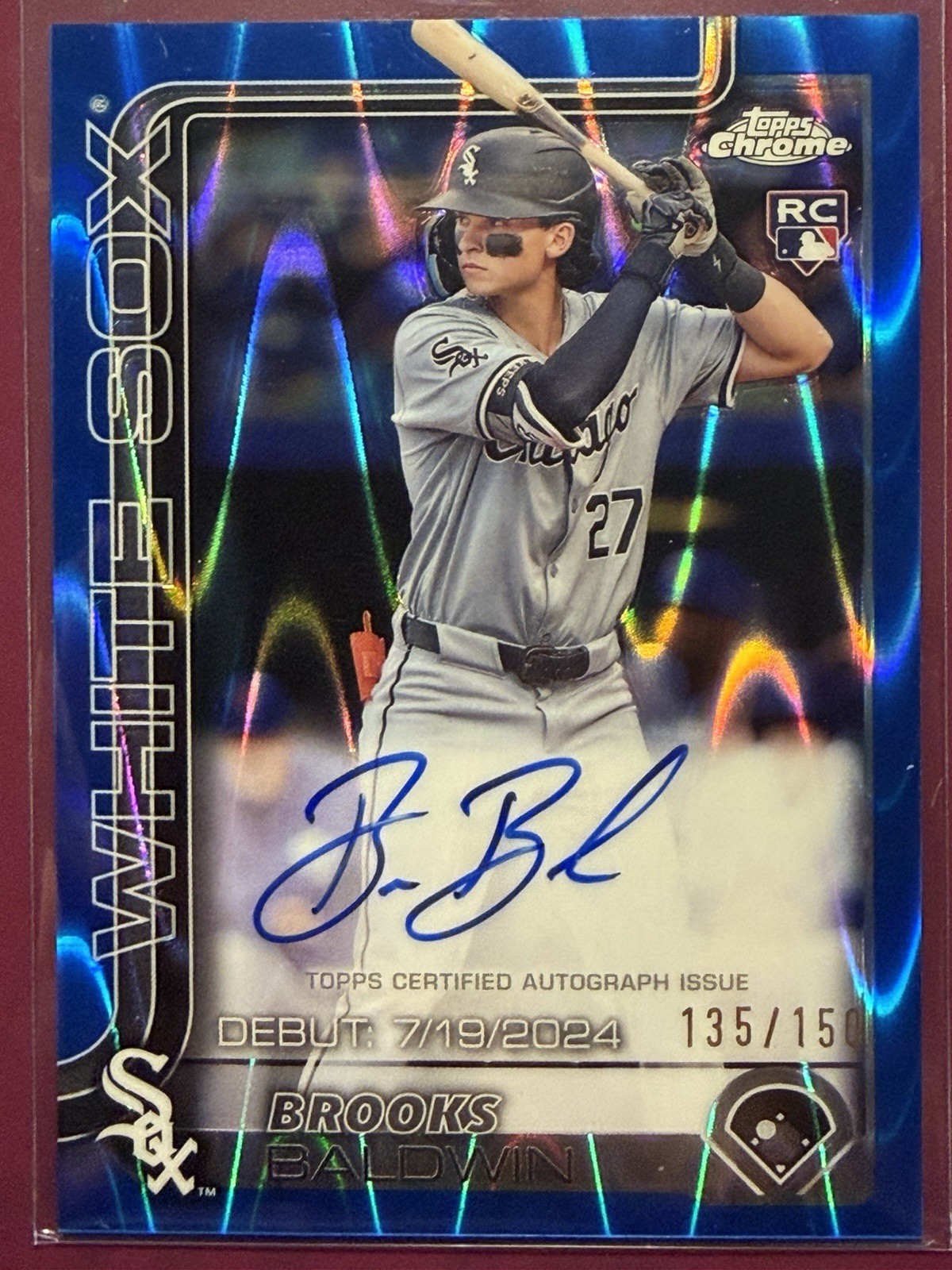 2025 Topps Chrome - Rookie Autographs Brooks Baldwin #RA-BB Blue Refractor /150