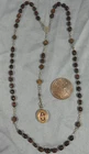 ANIQUE THECA CASE WITH RELIC OF ST.LAMBERT WITH ROSARY & MEDAL