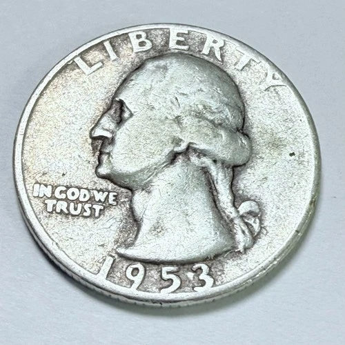 1953-D Washington Quarter 90% Silver ~ FINE DETAILS #4655
