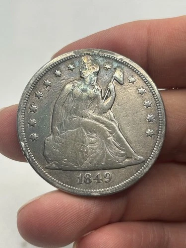 1849 Seated Liberty Dollar VG/Fine details! Better Date Type Coin**