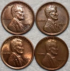 4x AU-UNC Lincoln Cents, 1914-P, 1920-S, 1925-P, & 1927-S