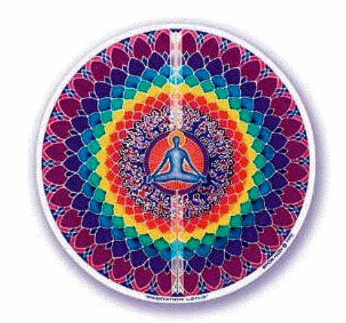 WINDOW STICKER MEDITATION LOTUS Sitz Auto Scheiben Aufkleber YOGA Reiki NEU - Bild 1 von 1