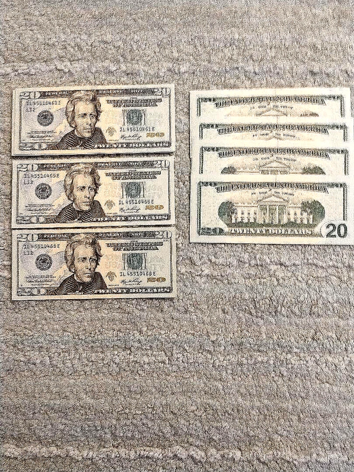 2006 $20 FRN'S SF (L) DIST * EIGHT CONSECUTIVE S/N'S* GEM CU - Image 2 of 2