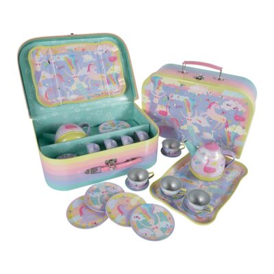 Floss & Rock 41P3652 Enchanted Musical Tin Tea Set in House Case