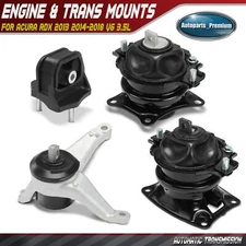 4x Engine Motor & Automatic Transmission Mount for Acura RDX 2013-2018 V6 3.5L
