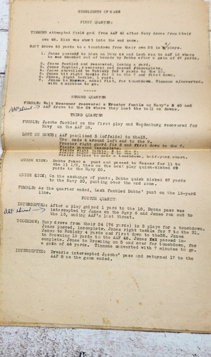 Poi Bowl Classic Navy vs. Army Football 1945 Program Reporter's Notes Hawaii - Picture 11 of 16