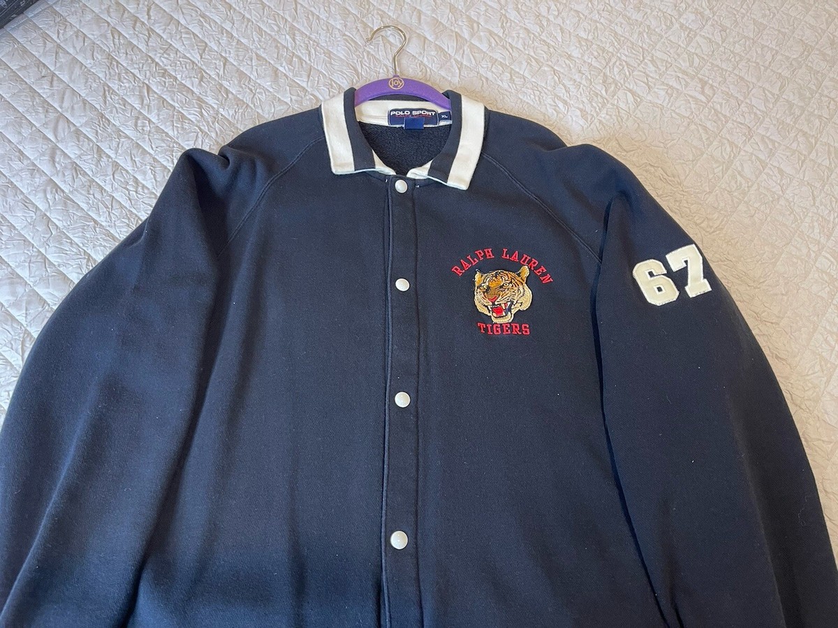 VNTG 90's Ralph Lauren Polo Sport 67' Varsity Tigers Cotton VNTG 90's Ralph Lauren Polo Sport 67' Varsity Tigers Cotton