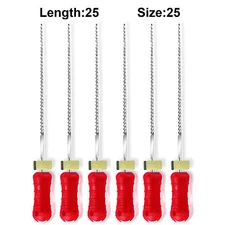 Sky Choice K-Files - 25 mm Length, Size 25 Red with Rubber Stopper 6/Pkg