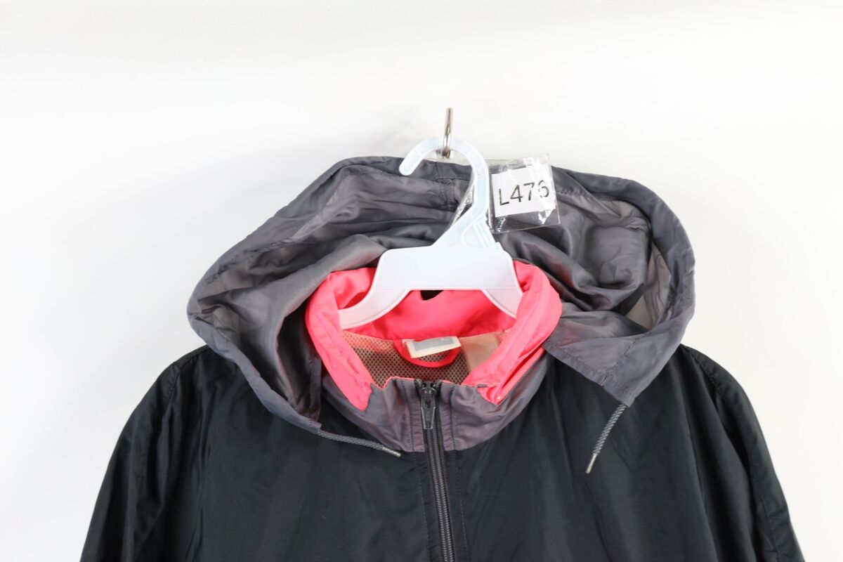 Vtg 90s Nike Mens L Distressed Spell Out Color Block Hooded Vtg 90s Nike Mens L Distressed Spell Out Color Block Hooded