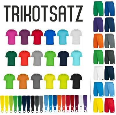 10er oder 14er Trikotsatz Trikot + JAKO Hose & Stutzen optional mit Druck Flock