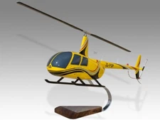 Robinson R44 ZS-PSP Desk Wood Helicopter New Model Small Scale 1/48