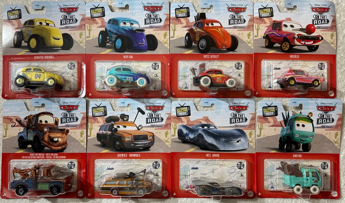 DISNEY CARS ON THE ROAD SET OF 8 GRISWOLD / GREEBLES / GEARSTEN