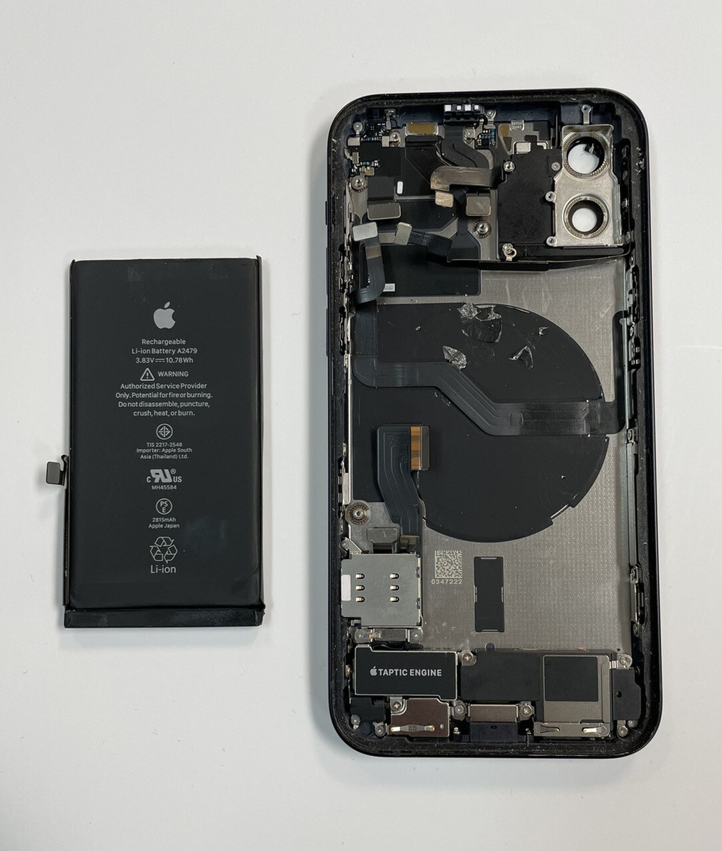 OEM Original Apple iPhone 12 Black Housing Frame with Small Parts