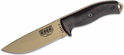 ESEE Knives ESEE 5 Desert Tan Blade Blood Red/Black G10 3D Handle 5PDT-004
