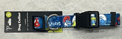 Perri's Size L Dog Collar SMURF’S Cartoon Adjustable Collar 15"-23.5” - Picture 4 of 4