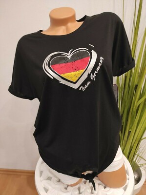 Stooker Damen T-Shirt Gr. 36/38 40/42 44/46 48/50 schwarz Germany Deutschland