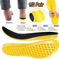 Latex Memory Foam Insole Breathable Orthopedic Sport Shoe Pads Insert Cushion UK