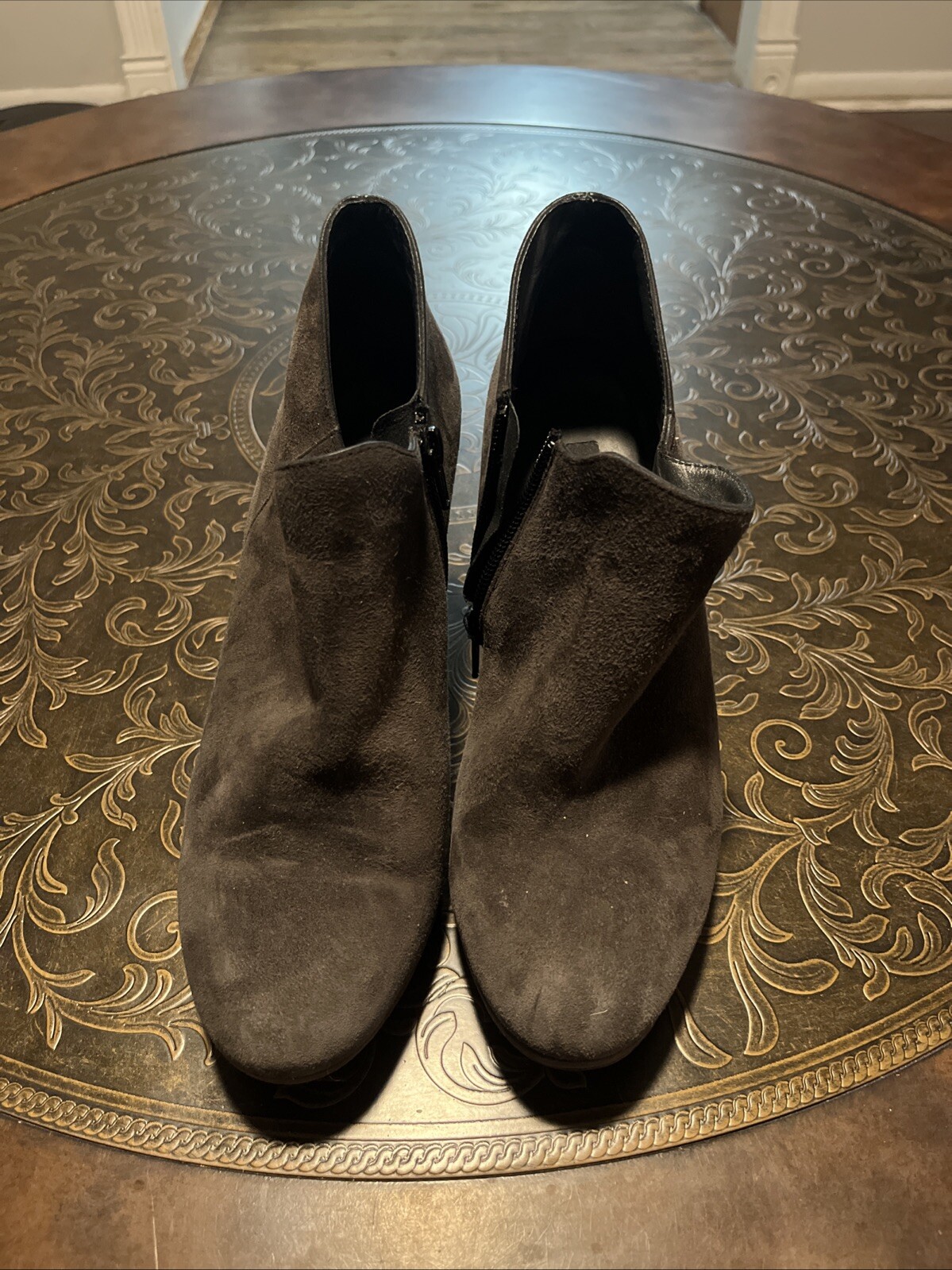 Paul Green gray suede ankle booties womens size 8 US 5.5 Uk boots
