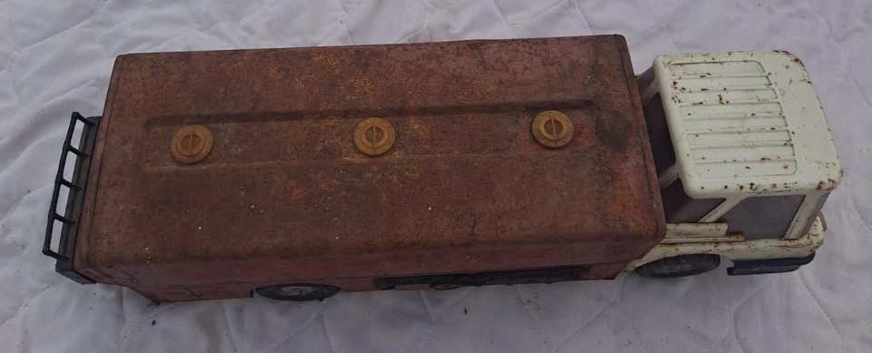 "Camión cisterna de bomberos Texasco marrón y bigelow de colección años 60 24"" x 7 x 7" Foto 2 de 4