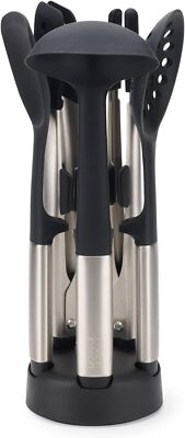 Elevate Fusion 5-piece Silicone Utensil Set with Storage Stand, Stainless Steel