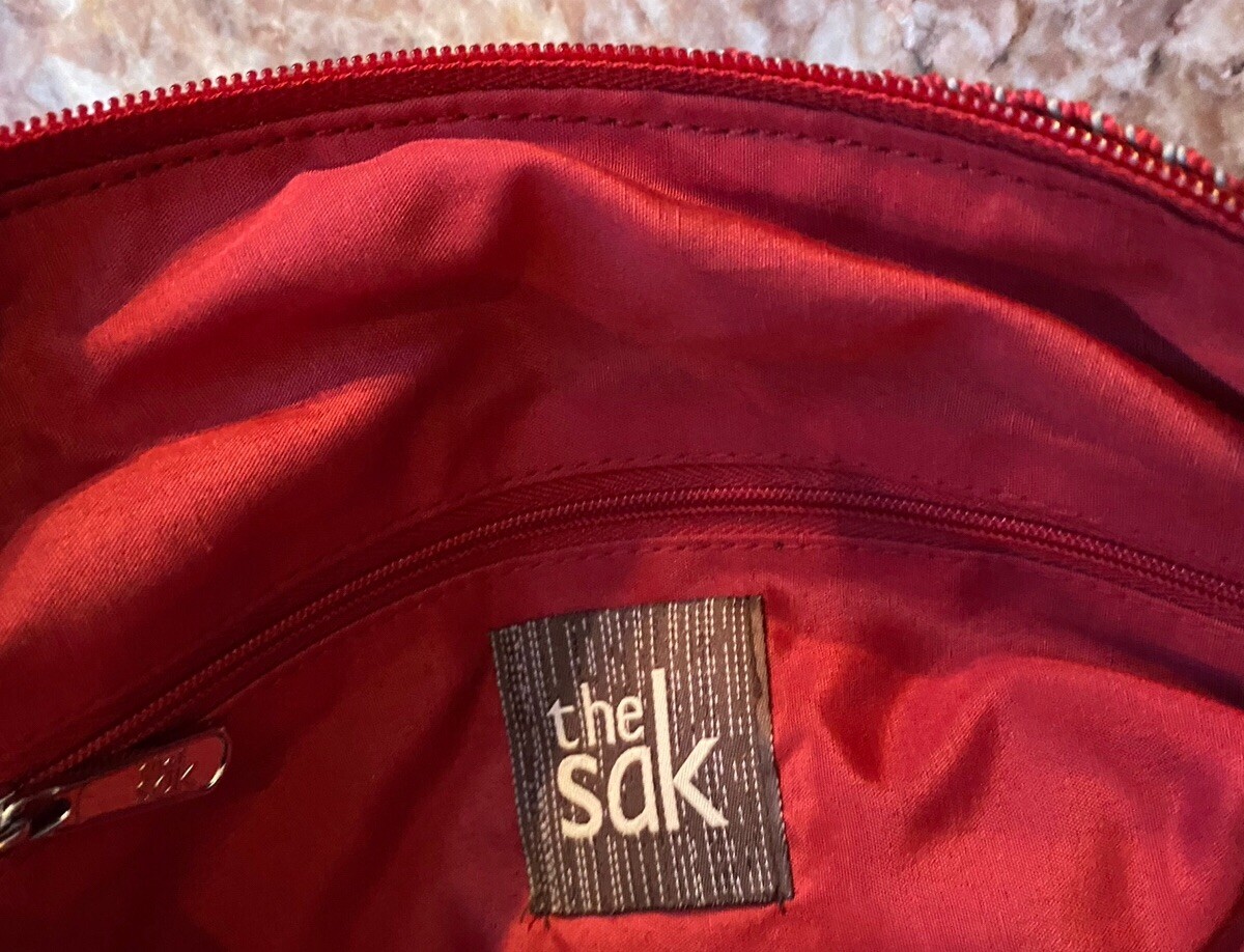 The Sak Multicolor Stripe Large Crocheted Tote Shoulder Bag