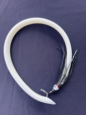 18” Rego Tube Lure striper Fishing Bait. Trolling Striped Bass WHITE