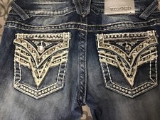 Vigoss Boot Cut Jeans With Button Flap Pockets Size 26/33