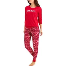 Family PJs Women's Christmas Trees 2PC Pajama Set Holiday Size Small New