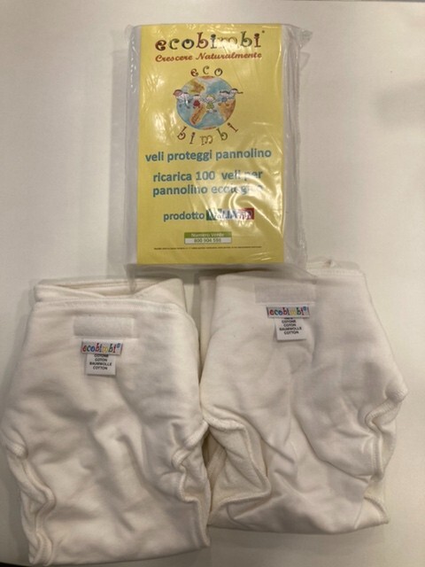 Pannolini lavabili (5 pz) tg. 3 (15-25kg) 100% cotone