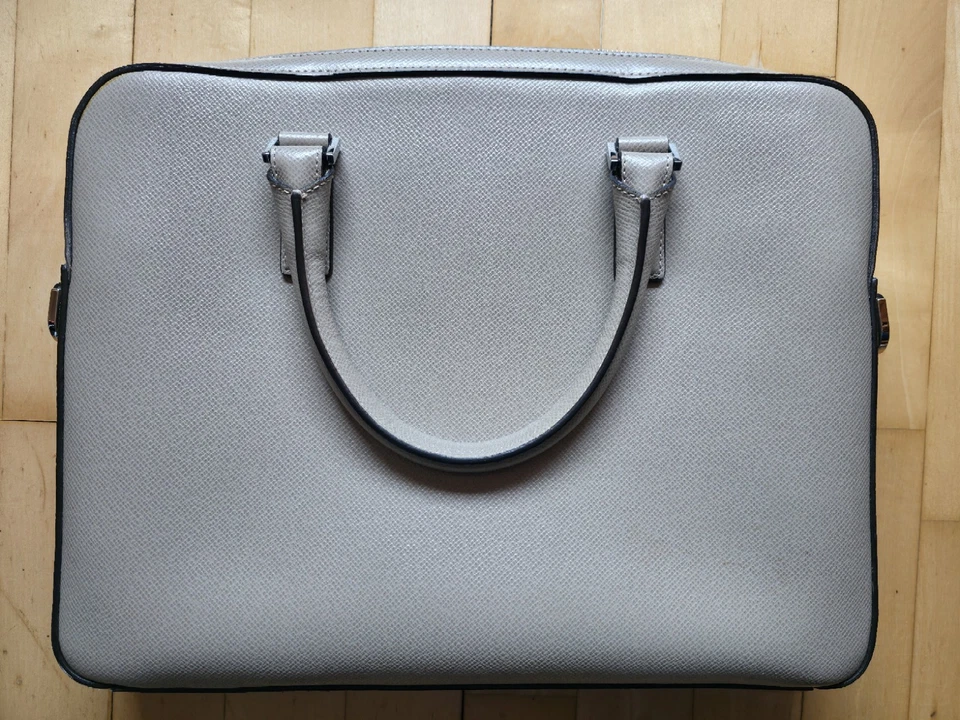 HUGO BOSS Crosstown Leder Tasche Bag Messenger Aktentasche BEIGE UVP 599€ wieNEU - Bild 3 von 4