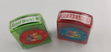 NEW 2 Self Inking Stamp 1 Red EXCELLENT Pad 1 Green GREAT WORK☆ Pad