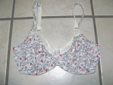 Queentex underwire floral bra 34D NWOT 75D