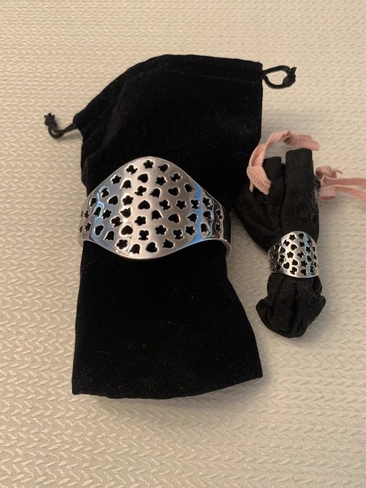 TOUS Sterling Silver Wide Cuff Bracelet Motif ~ Matching Ring Listed Separately - Image 2 of 4