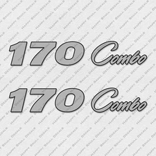 PRO CRAFT 170 COMBO SILVER NEW STYLE DECALS STICKERS 10.5" x 1.9" 2pcs.