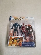 STAR WARS CLONE WARS BLUE SEPARATIST FORCES DROID ARMY 3 PACK FIGURES