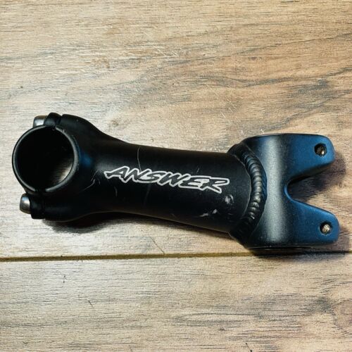 Answer Mountain Bike 1 1/8 Threadless Stem 10 Degree 25.4 Black Ano 2-Bolt - Picture 5 of 7