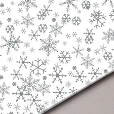 Winter Snowflake Acid Free Tissue Paper Sheets 50cm x 35cm - 18gsm  20" x 14"