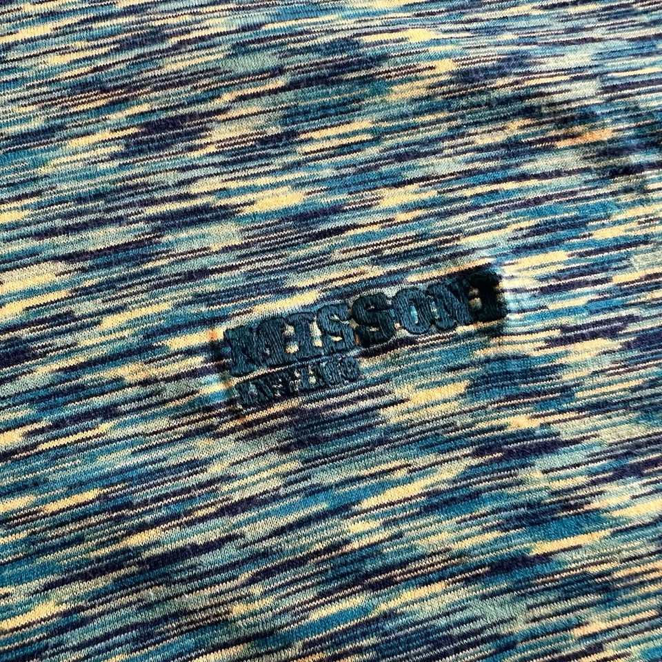 Vintage Missoni Intimo Green Space Dye Short Sleeve Tshirt Size Medium