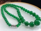 6-14mm Natural Green Jade and jadeite beads Necklace 17“