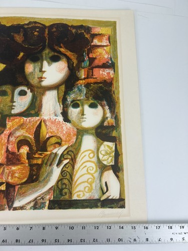 Jordi Pla Domenech Limited Edition Signed Color Lithograph Spanish Woman Child - Picture 15 of 20