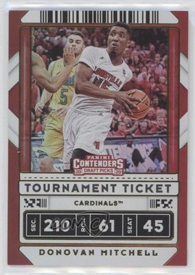 2020 Panini Contenders Draft Picks Tournament Ticket 15/49 Donovan Mitchell 7wx