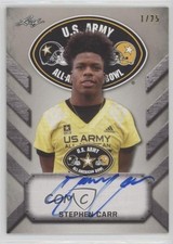 2017 Leaf Metal US Army All-American Bowl Tour Silver 1/25 Stephen Carr Auto 1u6