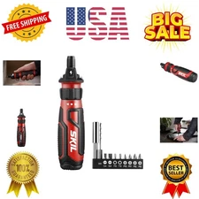 Cordless 4V Screwdriver with Circuit Sensor Technology, Dual LED & USB Charging