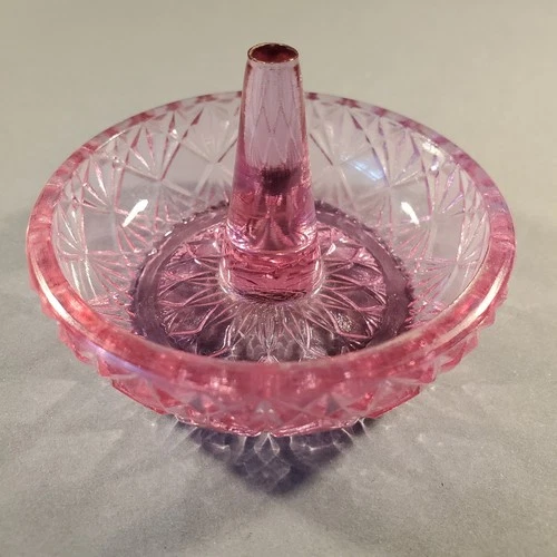 Vintage Fenton Pink Ring Dish Trinket Bowl