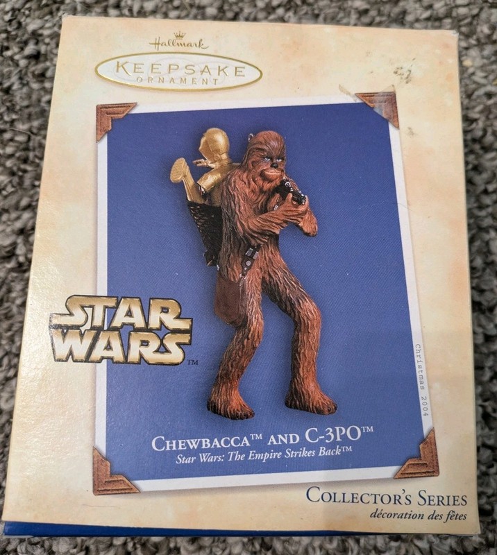 Hallmark 2004 Ornament CHEWBACCA AND C-3PO  STAR WARS Empire Strikes Back 