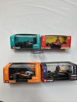 Bburago 1:43 F1 Team Model Cars - Mercedes - McLaren - Ferrari - Red Bull
