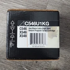 Genuine Lexmark C546U1KG Black Extra High Yield Toner Cartridge - New, Sealed